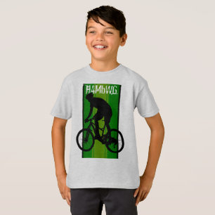 HAMbWG - Children's  T Shirt -  Green Bike Rider