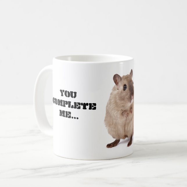 HAMbWG - Coffee Mug - Hamster & Apple (Front Left)