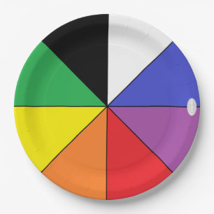 HAMbWG  Colour Wheel Design Paper Dinner Plate