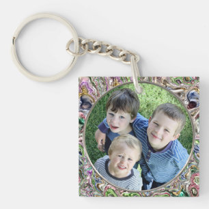 HAMbWG Colourful Frame Square Acrylic Photo Keychain