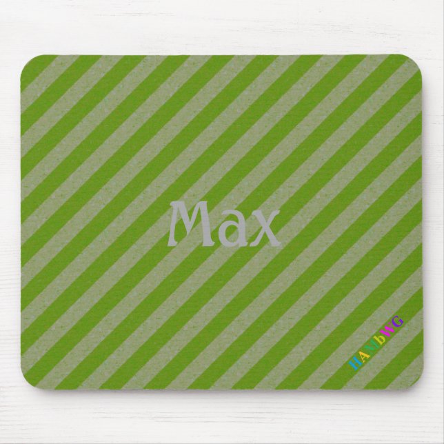 HAMbWG - Computer Mouse - Green Diagonal Pad (Front)