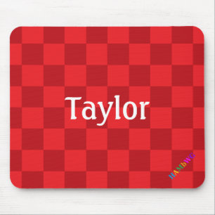 HAMbWG - Computer Mouse - Red Chequered Mouse Pad