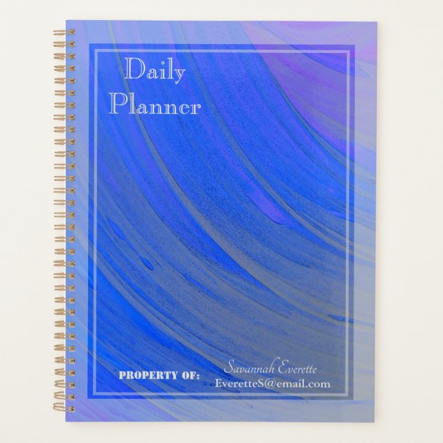 HAMbWG - Daily Planner - Blue Swirl (Front)