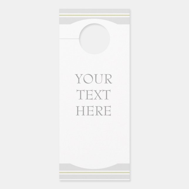 HAMbWG - Door Knob Message - Any Message Door Hanger (Front)