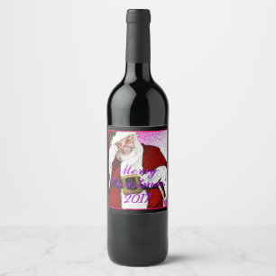 HAMbWG - Étiquette de bouteilles de vin - Père Noë