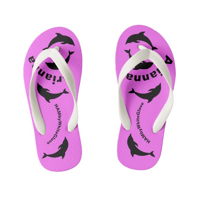 HAMbWG Flip-Flops - Dolphins Kid's Flip Flops (Footbed)