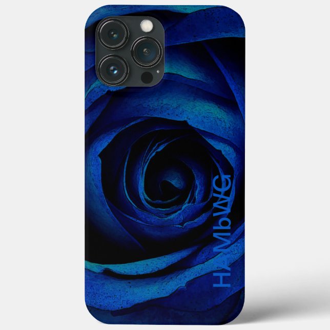 HAMbWG - Gothic Blue Rose Case-Mate iPhone Case (Back)