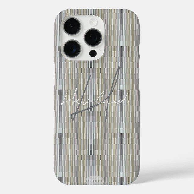 HAMbWG Grey Gold Gradient Monogram Case-Mate iPhone Case (Back)