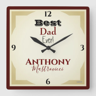 HAMbWG Meilleur père Jamais horloge murale