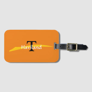 HAMBWG Monogram with Yellow Hi-Lite Luggage Tag