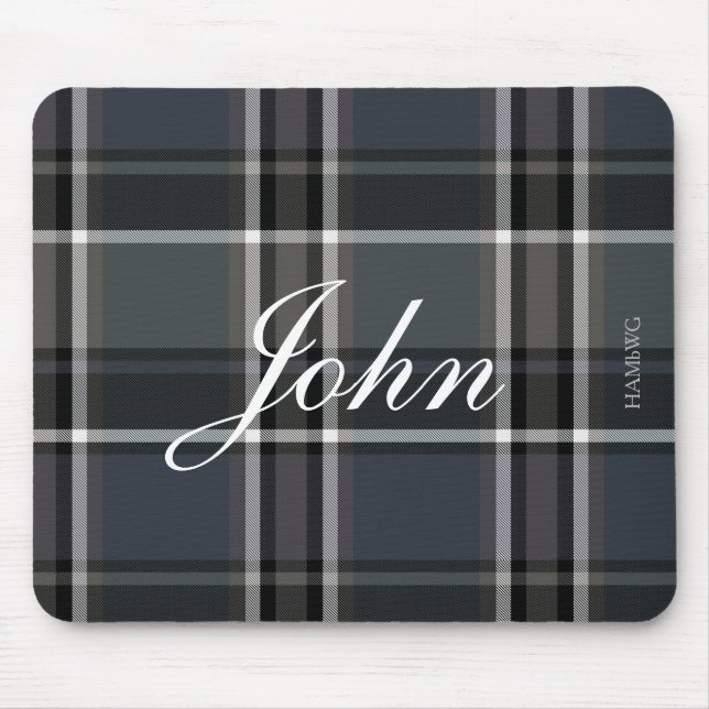 HAMbWG - Mousepad - Grey Plaid (Front)
