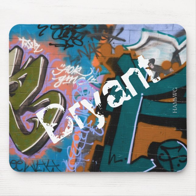 HAMbWG - Mousepad - Teal Green Graphiti (Front)