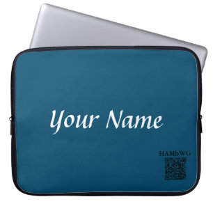 HAMbWG - Neoprene Laptop Case - Teal Personalize
