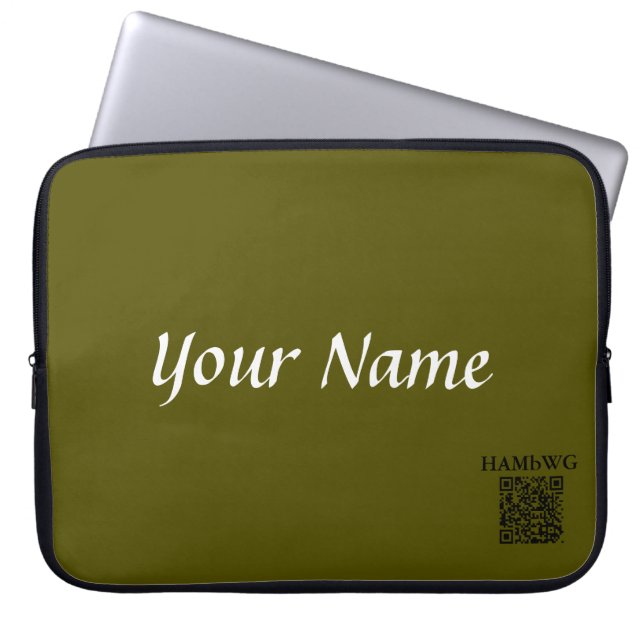 HAMbWG - Neoprene Laptop Case - Violet Personalize (Front)
