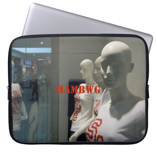 HAMbWG  -  Neoprene Laptop Sleeve - Mannequins (Front)