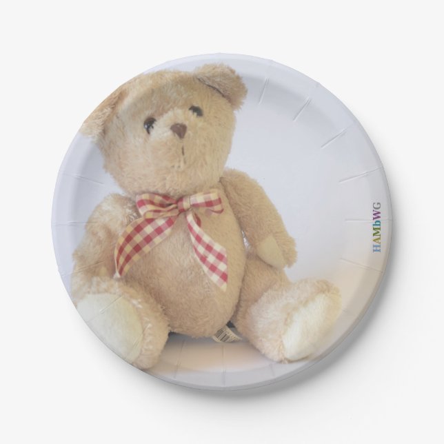HAMbWG - Paper Goods - Teddy Bear Paper Plate (Front)