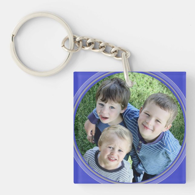 HAMbWG Periwinkle Framed Acrylic Photo Keychain (Front)
