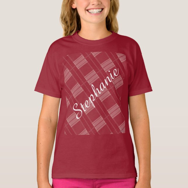 HAMbWG - Plaid Background Name T-Shirt (Front)