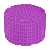HAMbWG Pouf Chair - Violet-Purple Plaid (Angled Back)