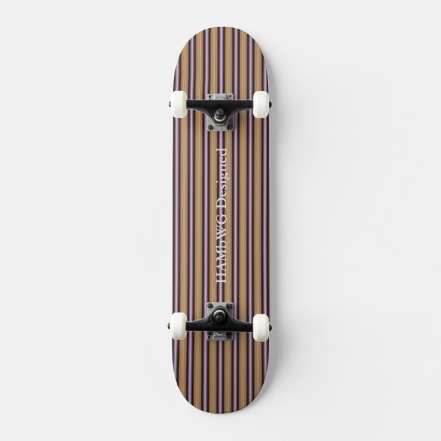 HAMbWG - Skateboard - Violet Gold Color Art Déco (Recto)