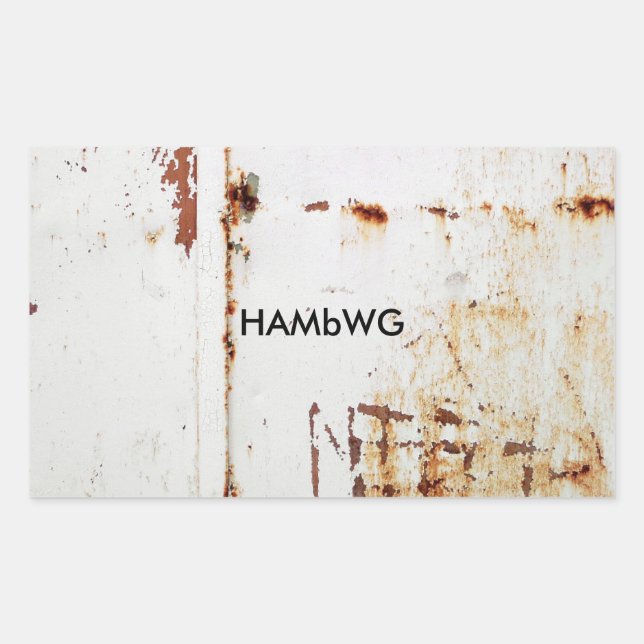 HAMbWG - Stickers - Distressed White w Logo (Front)