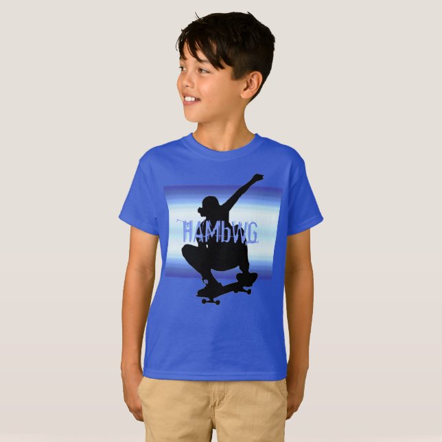 HAMbWG - T Shirt - Moonlight Skate Boarder (Front Full)