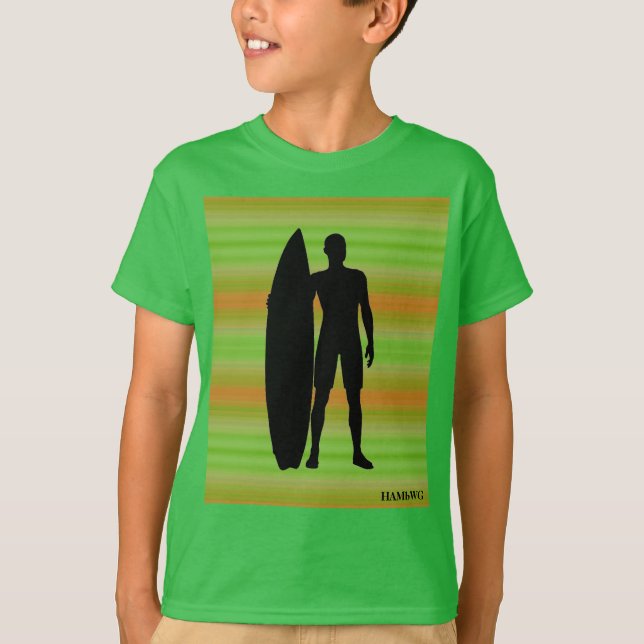 HAMbWG -  T Shirt -  Olive Gradients Surfer (Front)
