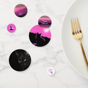 HAMbWG - Table Confetti - Pink Halloween Cat