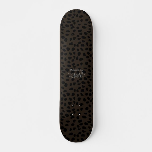HAMbWG Taupe Leopard Skateboard (Front)