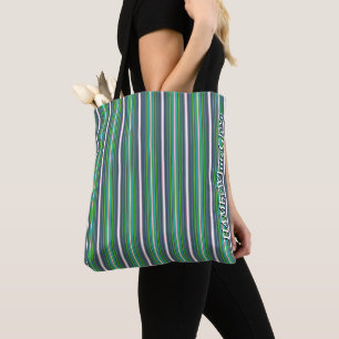 HAMbWG Tote Bag - Navy, Geen & White Stripes