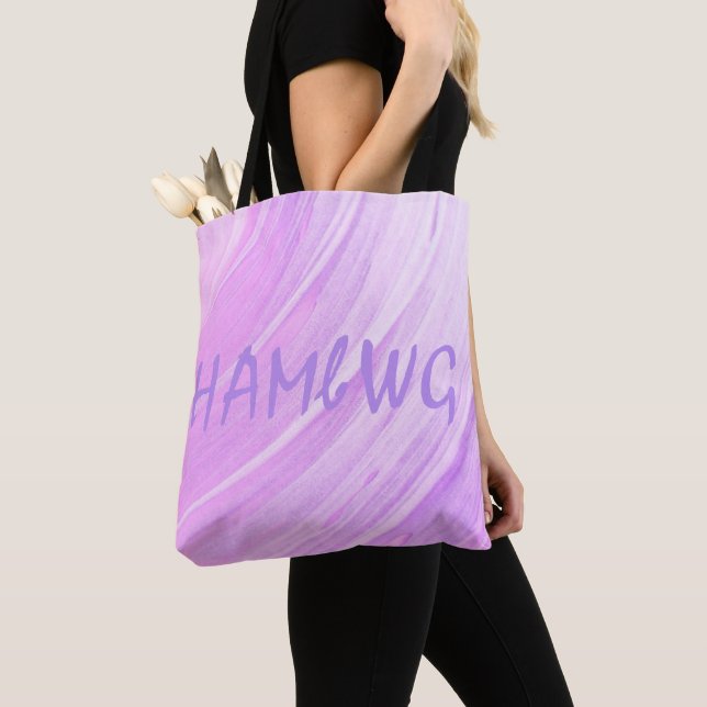 HAMbWG - Tote Bag - Pink Violet w/ HAMbWG (Close Up)