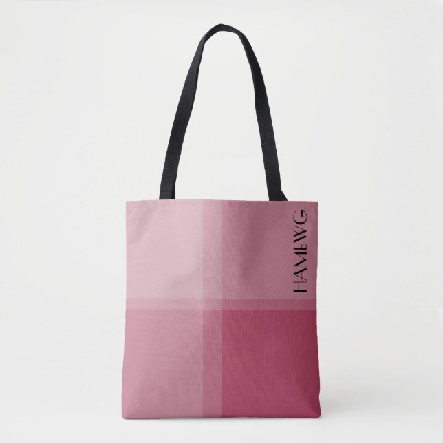 HAMbWG Tote Bag - Rose Plaid (Front)