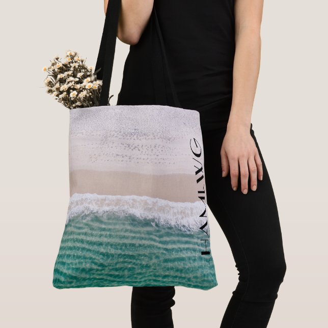 HAMbWG - Tote Bags - Beach with Tide (Close Up)