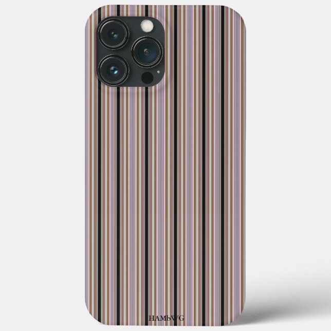 HAMbWG Tough Xtreme Phone Case Pale/Black Stripe (Back)
