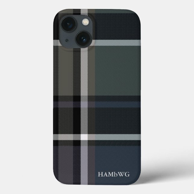 HAMbWG  Tough Xtreme Phone Case -  Soft Blue Plaid (Back)