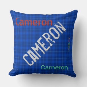HAMbWG Vanity Pillow - Add name - Blue Plaid