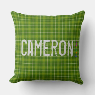 HAMbWG Vanity Pillow - Add name - Green Plaid