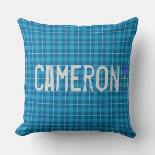 HAMbWG Vanity Pillow - Add name - L. Blue Plaid