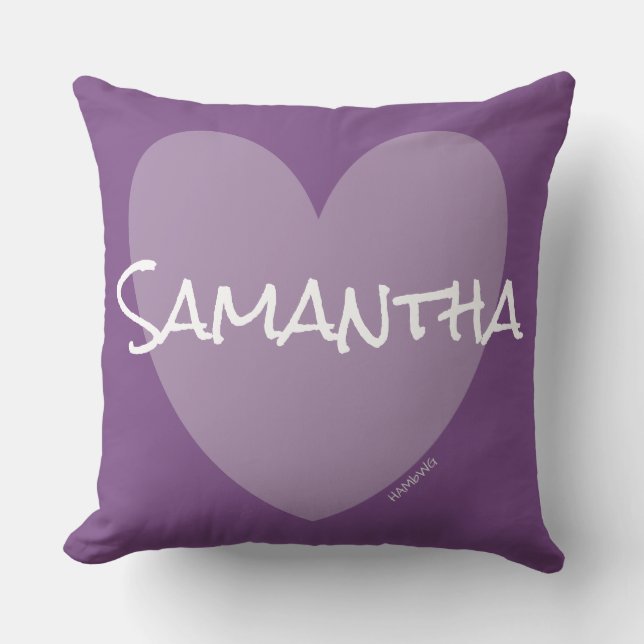 HAMbWG Vanity Pillow Heart in any colour with name (Front)