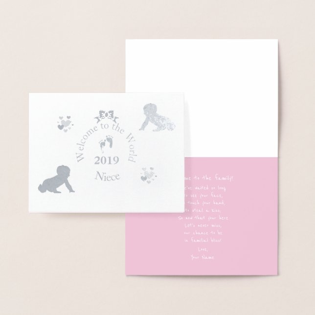 HAMbWG - Welcome to the world - Niece Foil Card (Display)