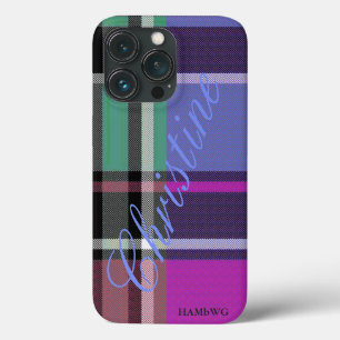 HAMbWG Xtreme Phone Case Bright Plaid w Violet