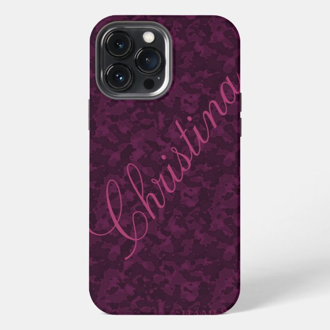 HAMbWG  Xtreme Phone Case - Raspberry Camouflage (Back)