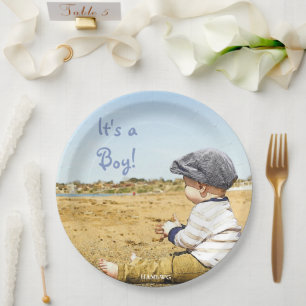 HAMbyWG - 9" Paper Plates - Baby on Beach