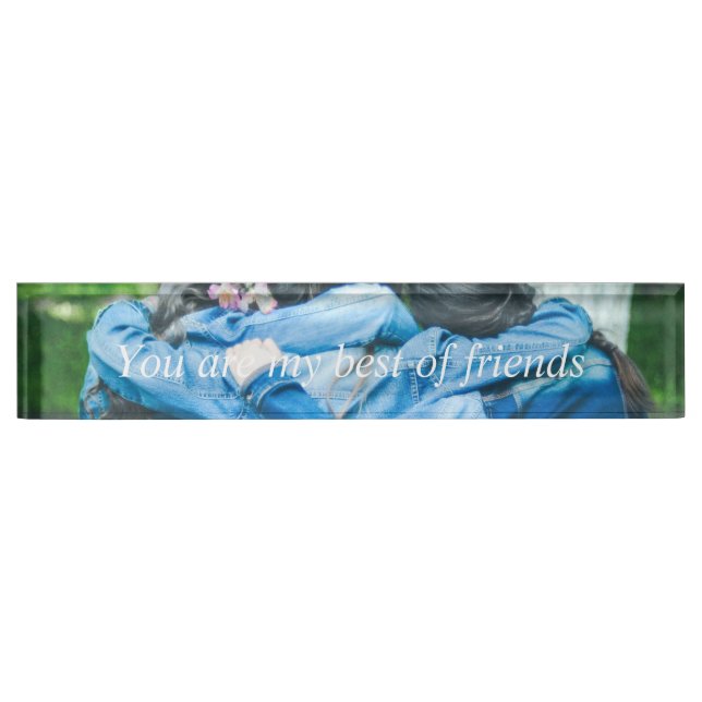 HAMbyWG - Acrylic Desk Nameplate - Best of Friends (Front)