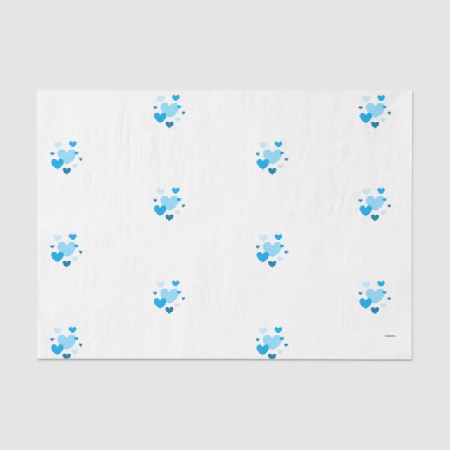HAMbyWG - Baby blue hearts Tissue Paper (Front)