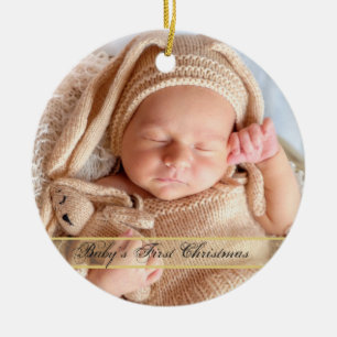 HAMbyWG Baby's First Christmas Ceramic Ornament