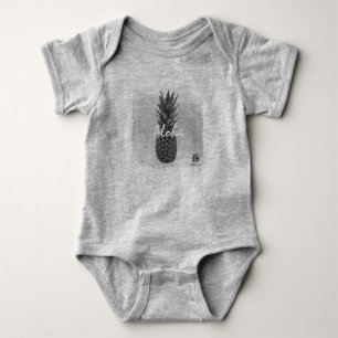 HAMbyWG - Baby's Vintage Look Hawaiin Pineapple Baby Bodysuit
