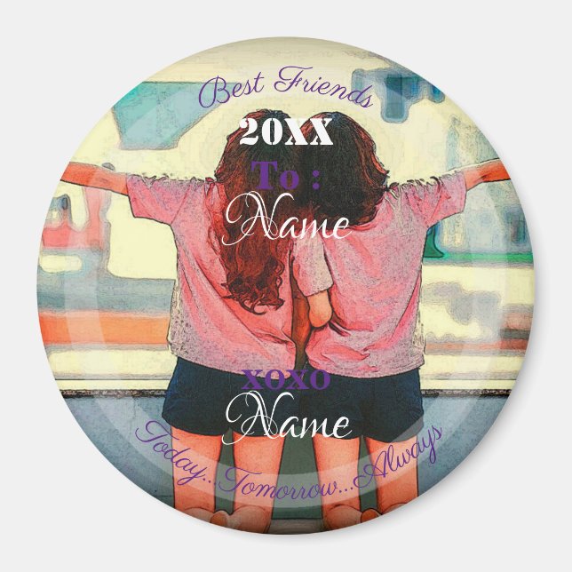 HAMbyWG -  Best Friends or Sisters Magnet (Front)