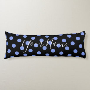 HAMbyWG - Black Background w Any Colour Polka Dot Body Pillow