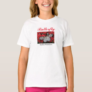 HAMbyWG - Butterfly b/w Girls Crew T-Shirt